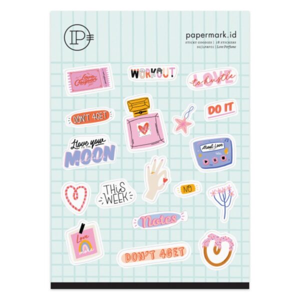 PAPERMARK Love Perfume Sticker Set | Sticker Lucu | Sticker Jurnal