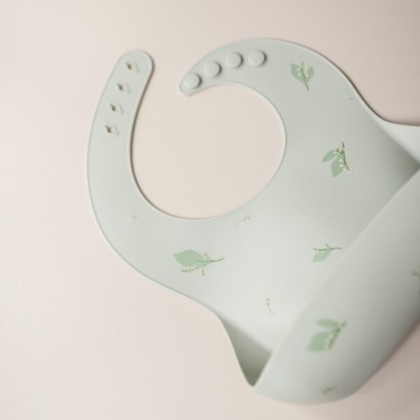 Mellow Silicone Bib - Lily of the Valley / Celemek Makan Bayi