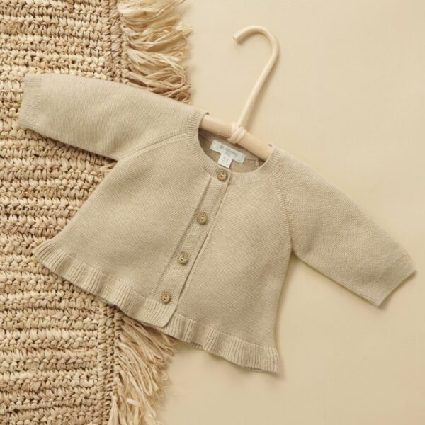 Purebaby Ruffle Cardigan/ Pakaian Anak Perempuan Organic Cotton
