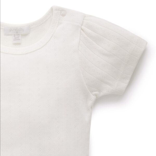 Purebaby Pointelle Tee/ Kaos Anak Perempuan 100% Organic Cotton - Image 2