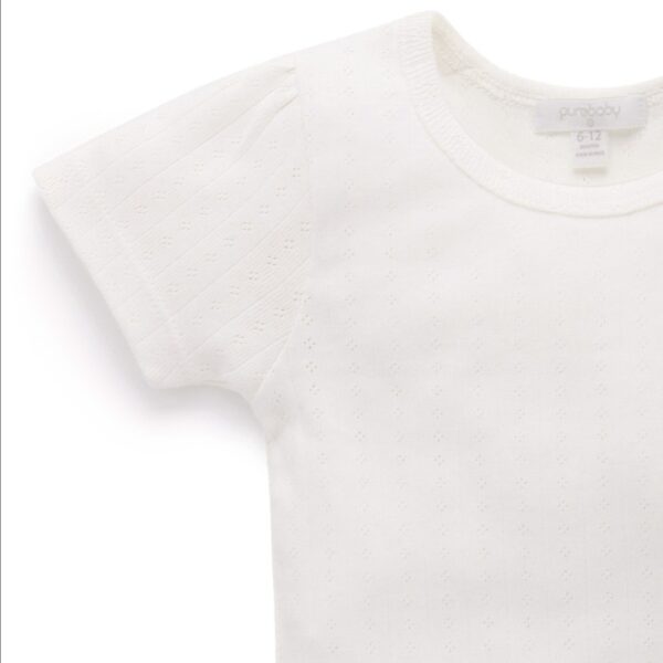 Purebaby Pointelle Tee/ Kaos Anak Perempuan 100% Organic Cotton - Image 3