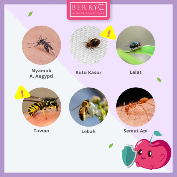 BERRYC Bug Bye Bugs Mosquito100ml  | Spray Anti Nyamuk Anak-Anak - Image 4