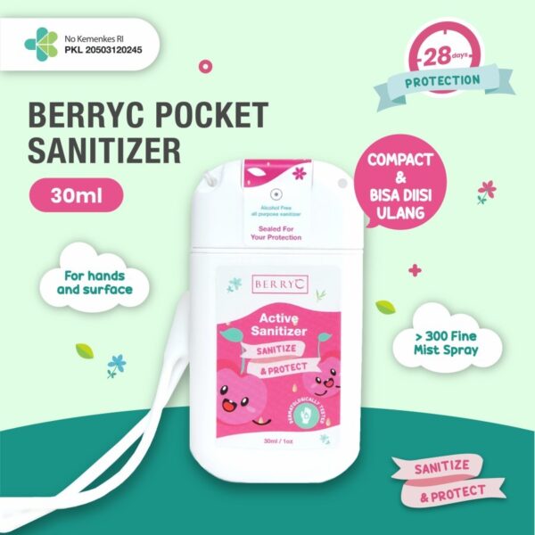 BERRYC Active Sanitizer Spray |  Mini Hand Sanitizer | Spray Natural |  Pocket Travel Size - Image 2