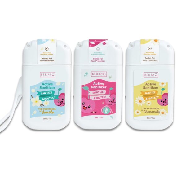 BERRYC Active Sanitizer Spray |  Mini Hand Sanitizer | Spray Natural |  Pocket Travel Size