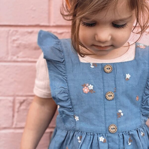 Purebaby Pointelle Tee/ Kaos Anak Perempuan 100% Organic Cotton - Image 5