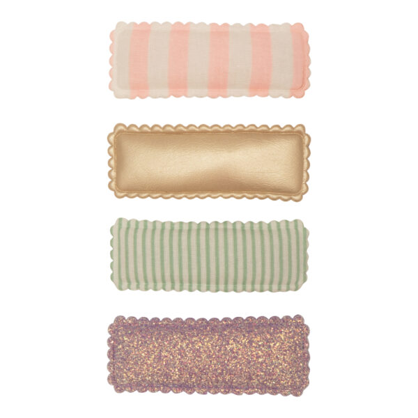 Mimi & Lula Stripy Rectangular Clic Clacs | Jepitan Rambut Anak-Anak | Aksesoris Rambut