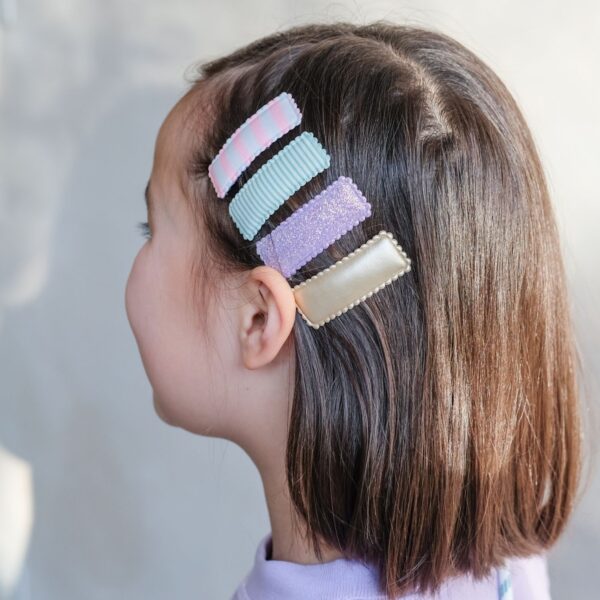 Mimi & Lula Stripy Rectangular Clic Clacs | Jepitan Rambut Anak-Anak | Aksesoris Rambut - Image 2