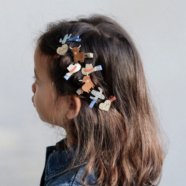 Mimi & Lula Cowboy Mini Clips | Jepitan Rambut Anak-Anak | Aksesoris Rambut Anak - Image 2