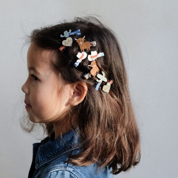Mimi & Lula Cowboy Mini Clips | Jepitan Rambut Anak-Anak | Aksesoris Rambut Anak - Image 3
