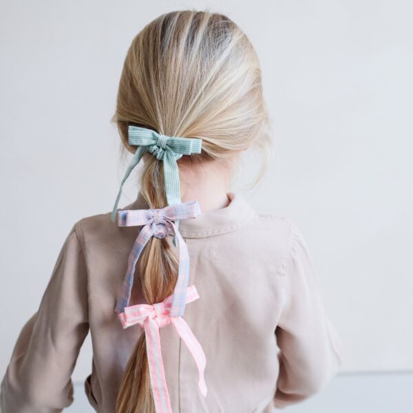 Mimi & Lula Summer Stripes Bow Scrunchies | Ikat Rambut Anak-Anak | Aksesoris Rambut Anak - Image 2