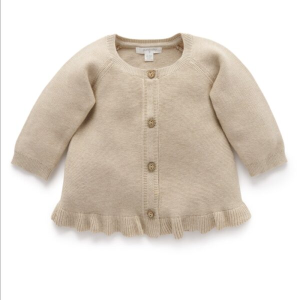 Purebaby Ruffle Cardigan/ Pakaian Anak Perempuan Organic Cotton - Image 3