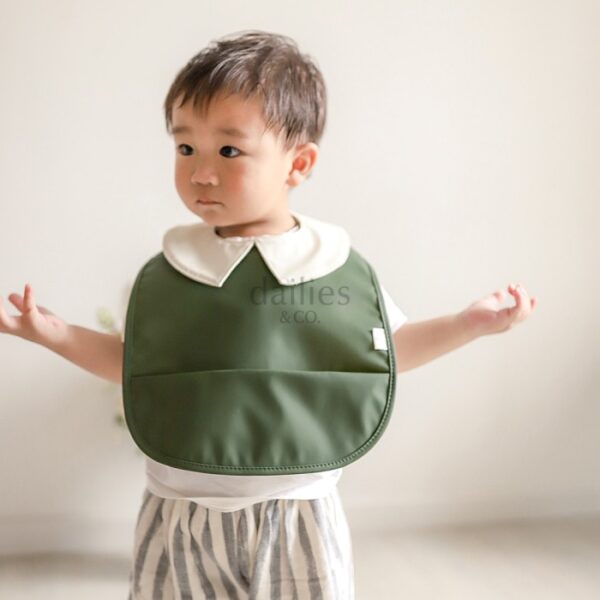Mellow Waterproof Baby Bib Preppy/ Celemek Makan Bayi & Anak - Image 2