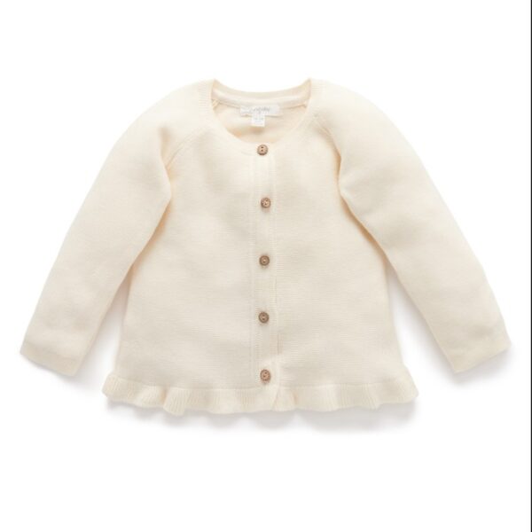 Purebaby Ruffle Cardigan/ Pakaian Anak Perempuan Organic Cotton - Image 2