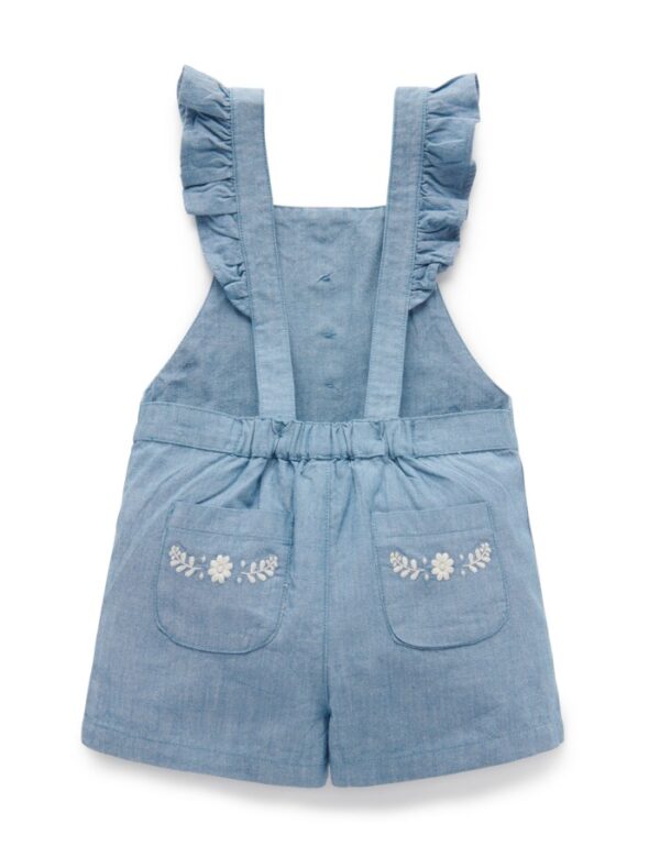 Purebaby Button Front Shortie Overall/Pakaian Jumpsuit Anak Perempuan - Image 3