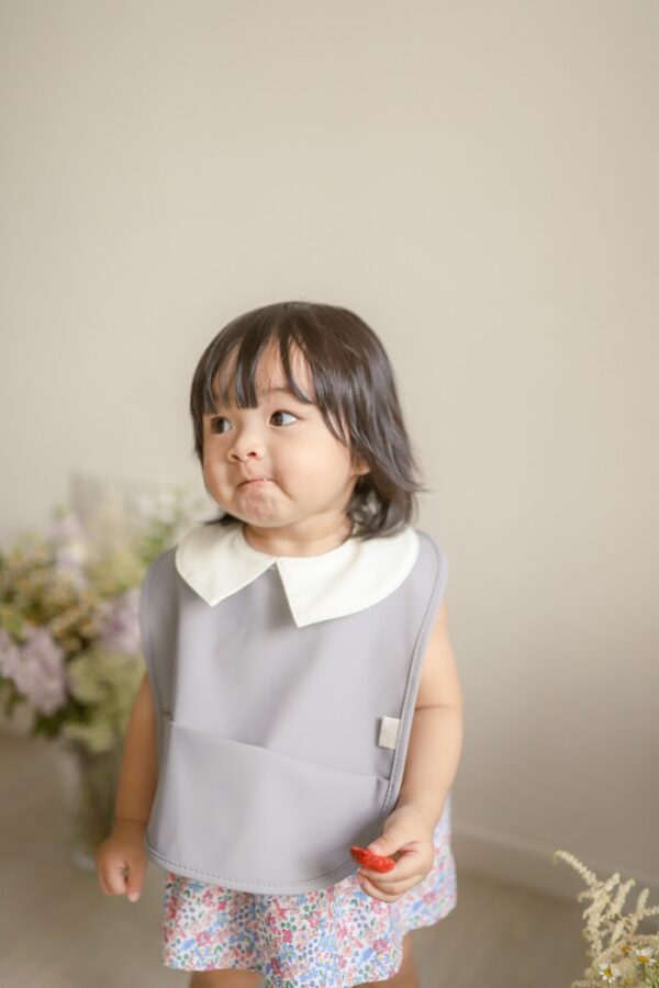 Mellow Waterproof Baby Bib Preppy/ Celemek Makan Bayi & Anak - Image 4