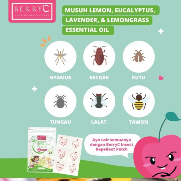 BERRYC Mosquito & Insect Repellent Patch - Pack 84 Pcs | Stiker Anti Nyamuk Natural - Image 3
