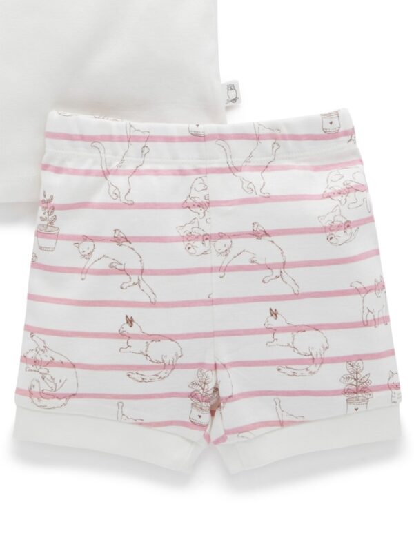 Purebaby Ruffle PJ Set/Piyama/Baju Tidur Anak Perempuan Organic Cotton - Image 3