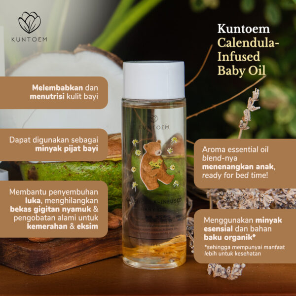 KUNTOEM - Calendula Infused Baby Oil 100ml - Image 4