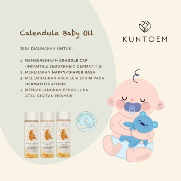 KUNTOEM - Calendula Infused Baby Oil 100ml - Image 3