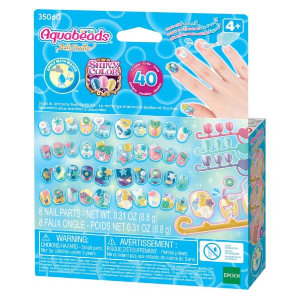 AQUABEADS enfres Stars & Unicorns Nail Refill Kit | Kuku Mainan Anak-Anak