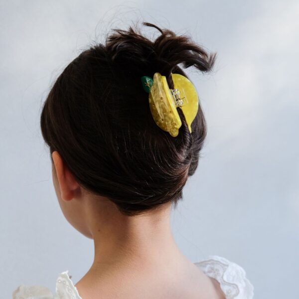 Mimi & Lula Lemon Acetate Bulldog | Jepitan Rambut Anak-Anak | Aksesoris Rambut Anak-Anak - Image 3