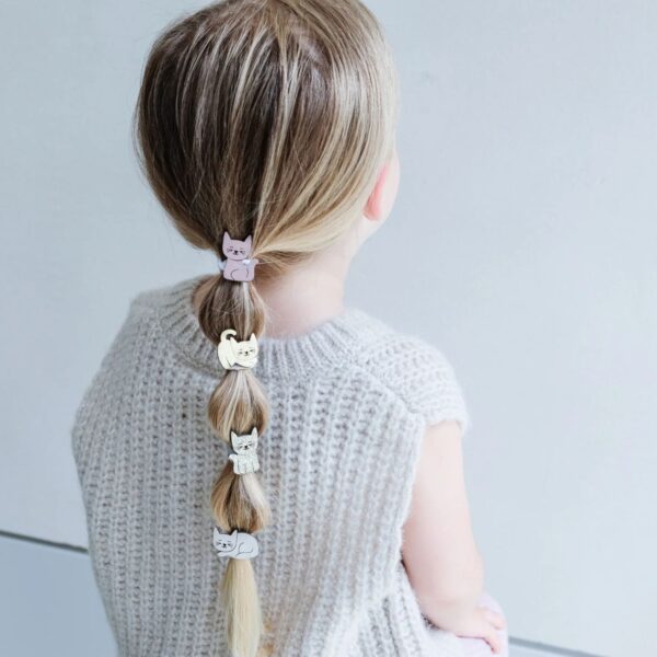 Mimi & Lula Kitty Cat Ponies | Ikat Rambut Anak-Anak | Aksesoris Rambut Anak - Image 3