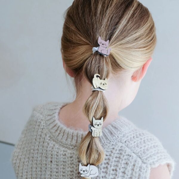 Mimi & Lula Kitty Cat Ponies | Ikat Rambut Anak-Anak | Aksesoris Rambut Anak - Image 2