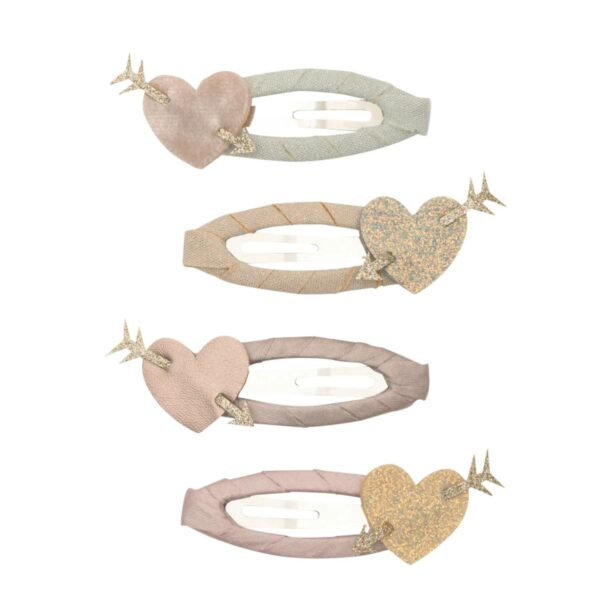 Mimi & Lula Cupid Heart Clic Clacs | Jepitan Rambut Anak-Anak | Aksesoris Rambut Anak