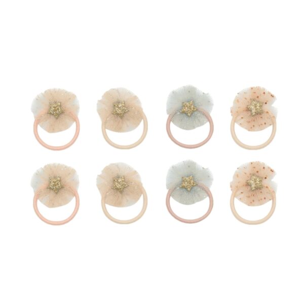 Mimi & Lula Mini Tulle Rosette Ponies | Ikat Rambut Anak-Anak | Aksesoris Rambut Anak