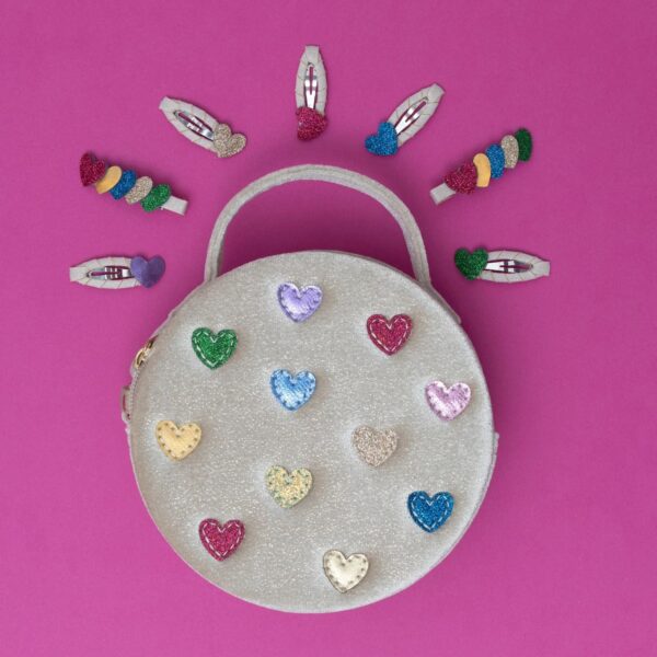 Mimi & Lula Jazzy Hearts Velvet Bag | Tas Anak Perempuan | Tas Selempang Anak - Image 3